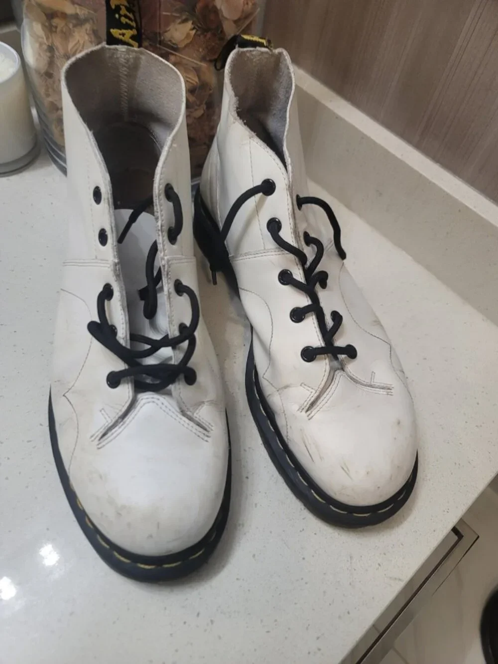Dr. Martens Church Smooth Leather Monkey Boots M Sz 12 White 26741100 White